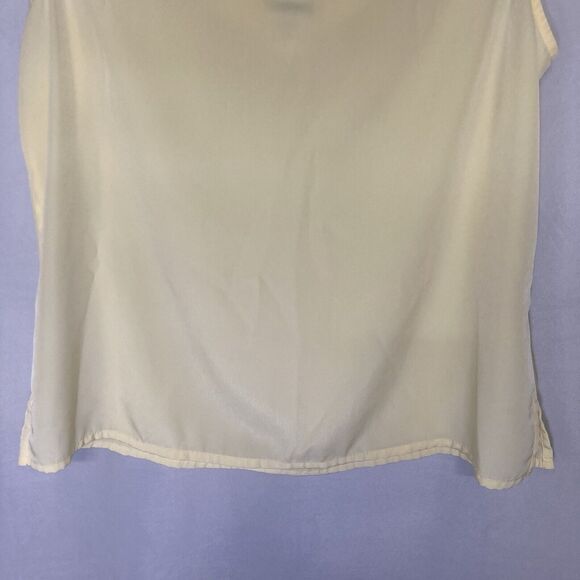 BONWORTH yellow crew neck polyester sleeveless top M - Picture 3 of 6